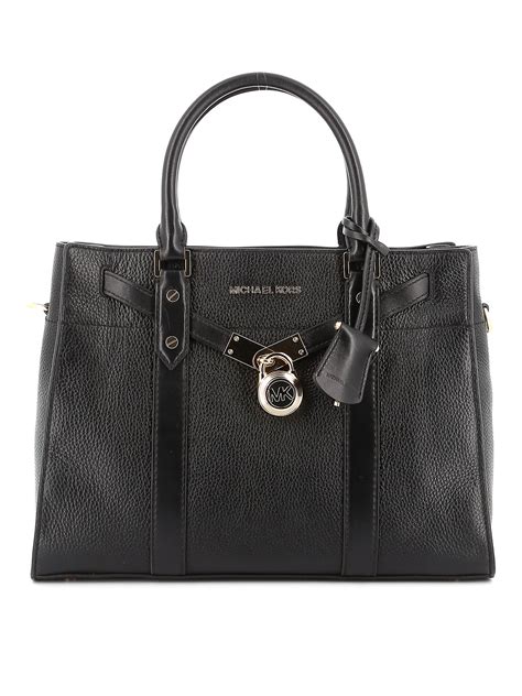 michael kors hamilton black large zip top tote bag|Michael Kors nouveau Hamilton large.